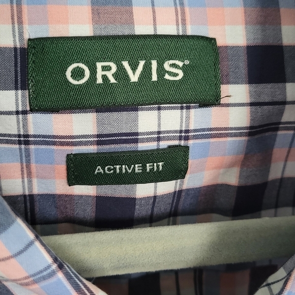 Orvis Active Fit Organic Cotton Blend Plaid Button Shirt - Picture 2 of 6